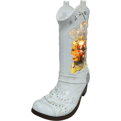 🎄✨ Cowboy Boot Glitter Spinner – Festive Holiday Decor ✨🤠