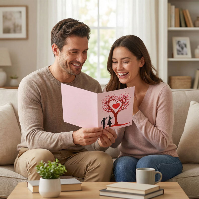 🔥 Buy 2 free 1-Romantic "Dancing Under the Heart Tree" 3D Greeting Card