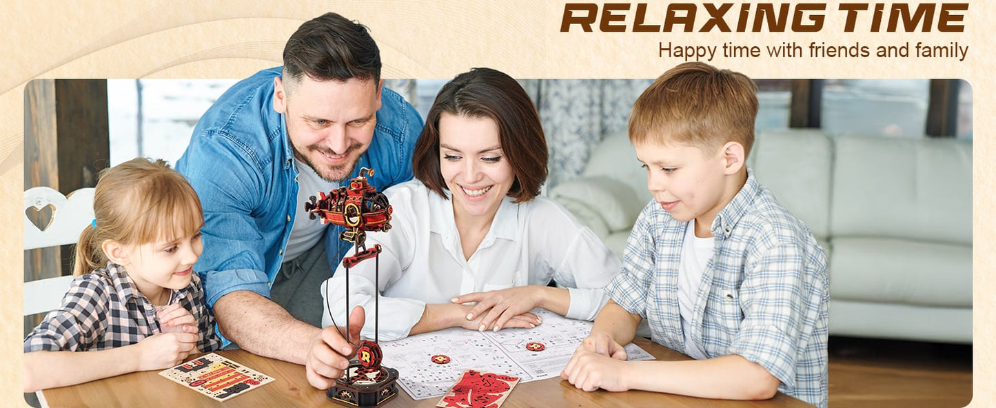 DIY Wooden Puzzle Gravity Swing Pendulum Toy Set