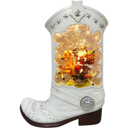 🎄✨ Cowboy Boot Glitter Spinner – Festive Holiday Decor ✨🤠